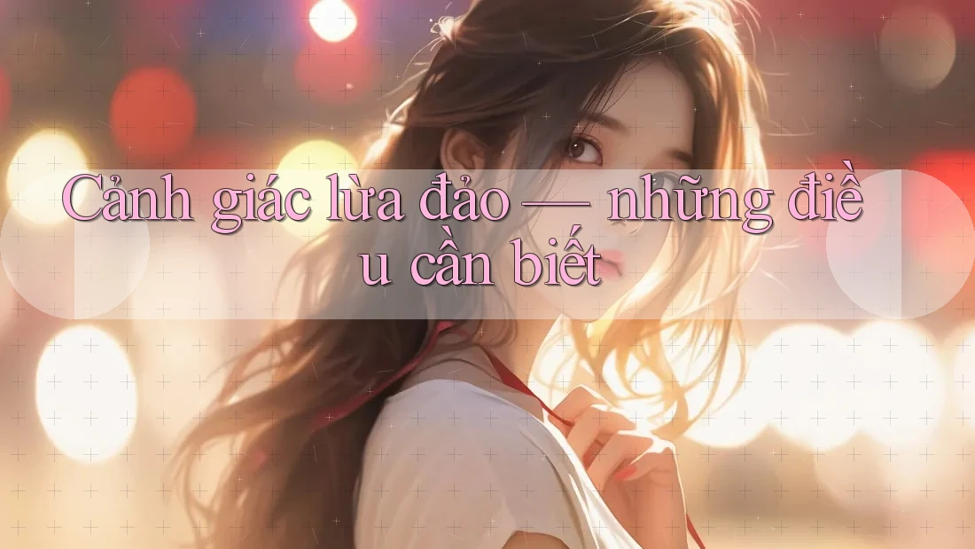 Cảnh giác lừa đảo — những điều cần biết Cảnh giác lừa đảo — những điều cần biết