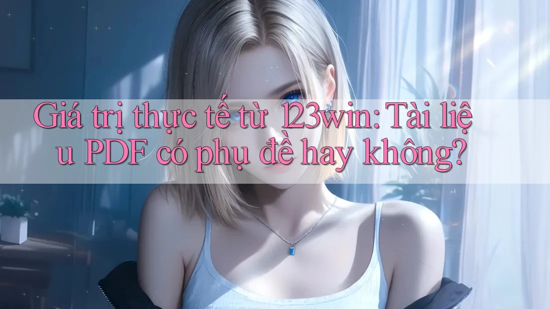 Giá trị thực tế từ 123win: Tài liệu PDF có phụ đề hay không? Giá trị thực tế từ 123win: Tài liệu PDF có phụ đề hay không?