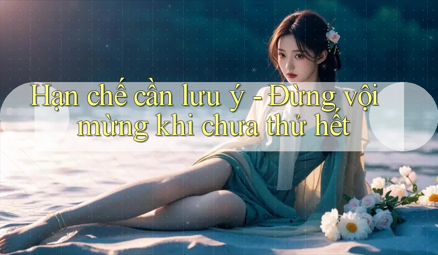 Hạn chế cần lưu ý - Đừng vội mừng khi chưa thử hết Hạn chế cần lưu ý - Đừng vội mừng khi chưa thử hết