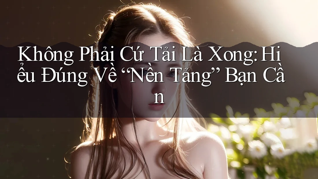 Không Phải Cứ Tải Là Xong: Hiểu Đúng Về “Nền Tảng” Bạn Cần Không Phải Cứ Tải Là Xong: Hiểu Đúng Về “Nền Tảng” Bạn Cần