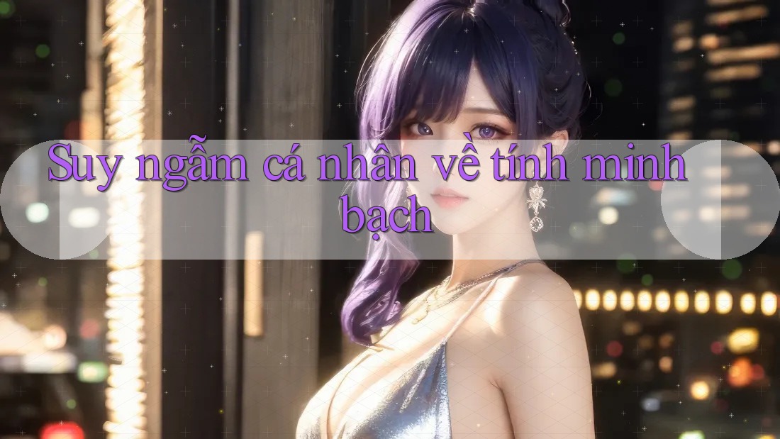 Suy ngẫm cá nhân về tính minh bạch Suy ngẫm cá nhân về tính minh bạch