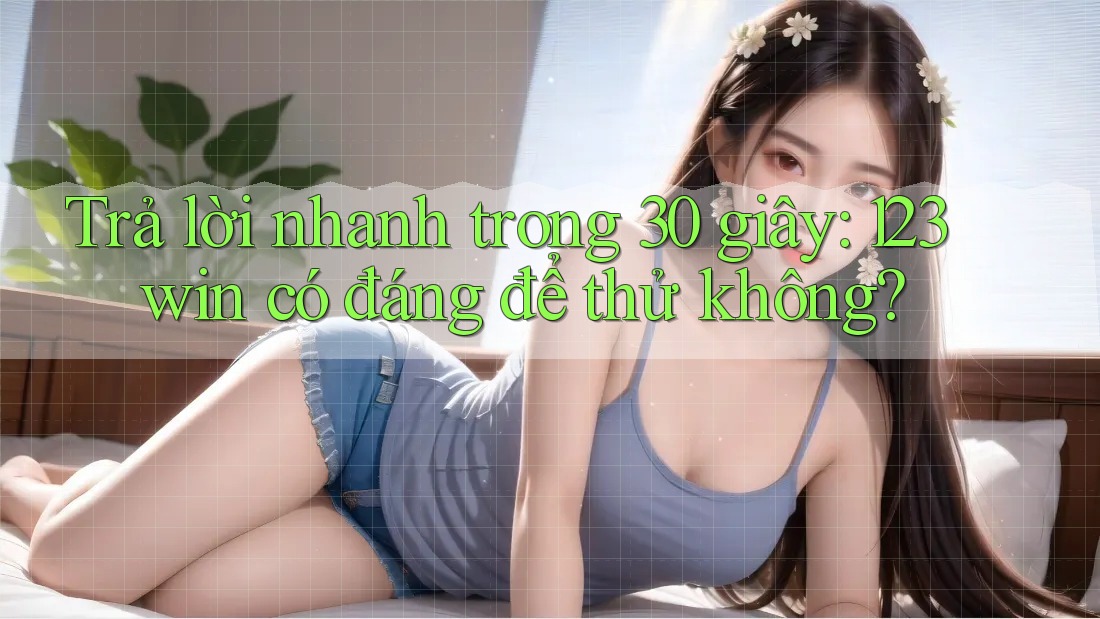 Trả lời nhanh trong 30 giây: 123win có đáng để thử không? Trả lời nhanh trong 30 giây: 123win có đáng để thử không?